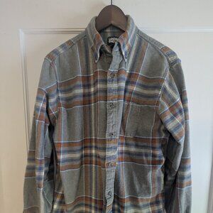 Lands' End 100% Cotton Flannel - Large (16 - 16 1/2") Button Down